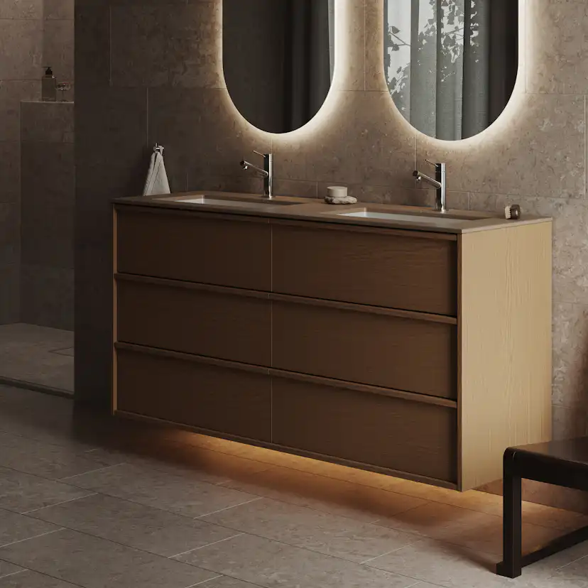 Kommod Terra Carve 160 D, Dark Oak, 6 Lådor Färg: Dark Oak, Bredd: 1600 mm