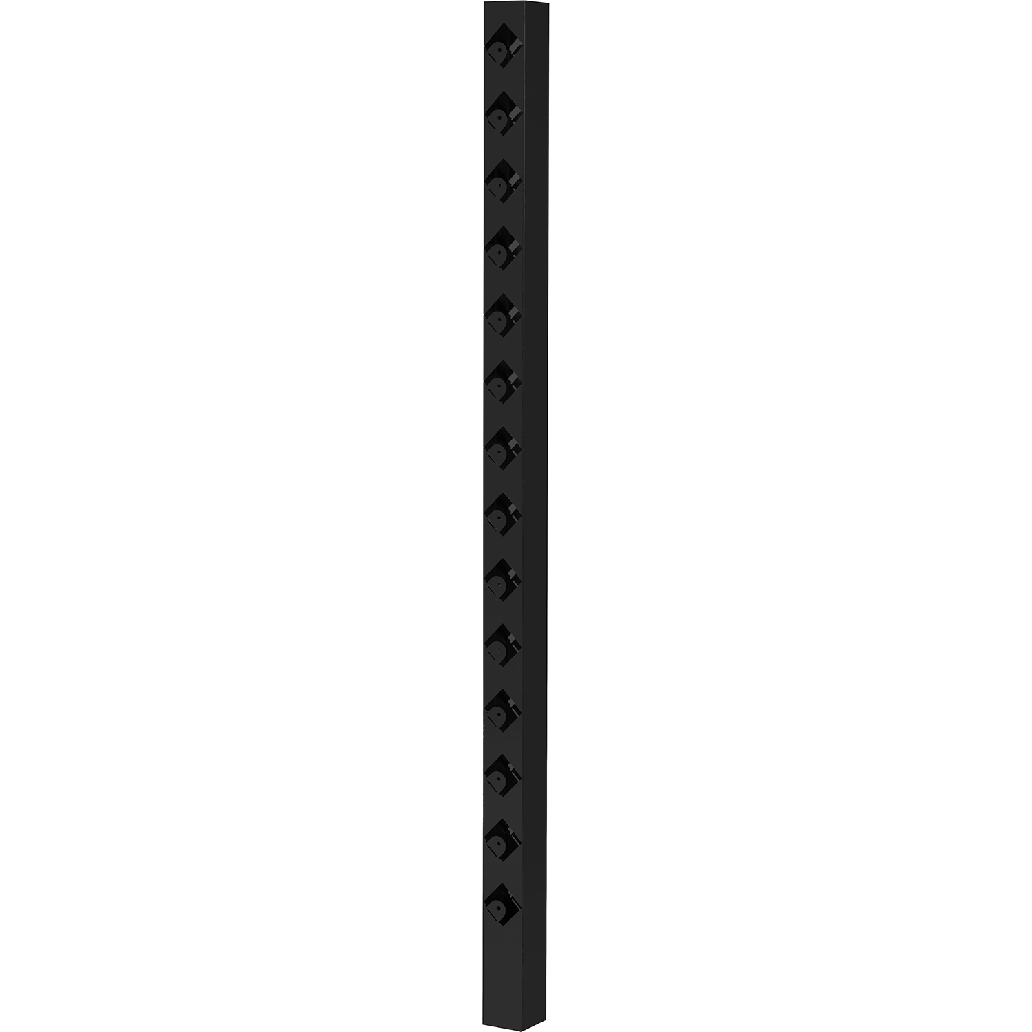 Staketstolpe Öckerö 1480mm svart 70x70 Hörn Svart, Höjd: 1480 mm