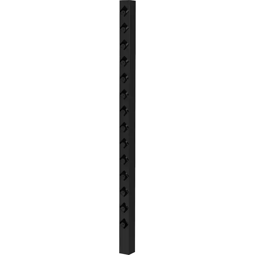 Staketstolpe Öckerö 1480mm svart 70x70 Hörn Svart, Höjd: 1480 mm