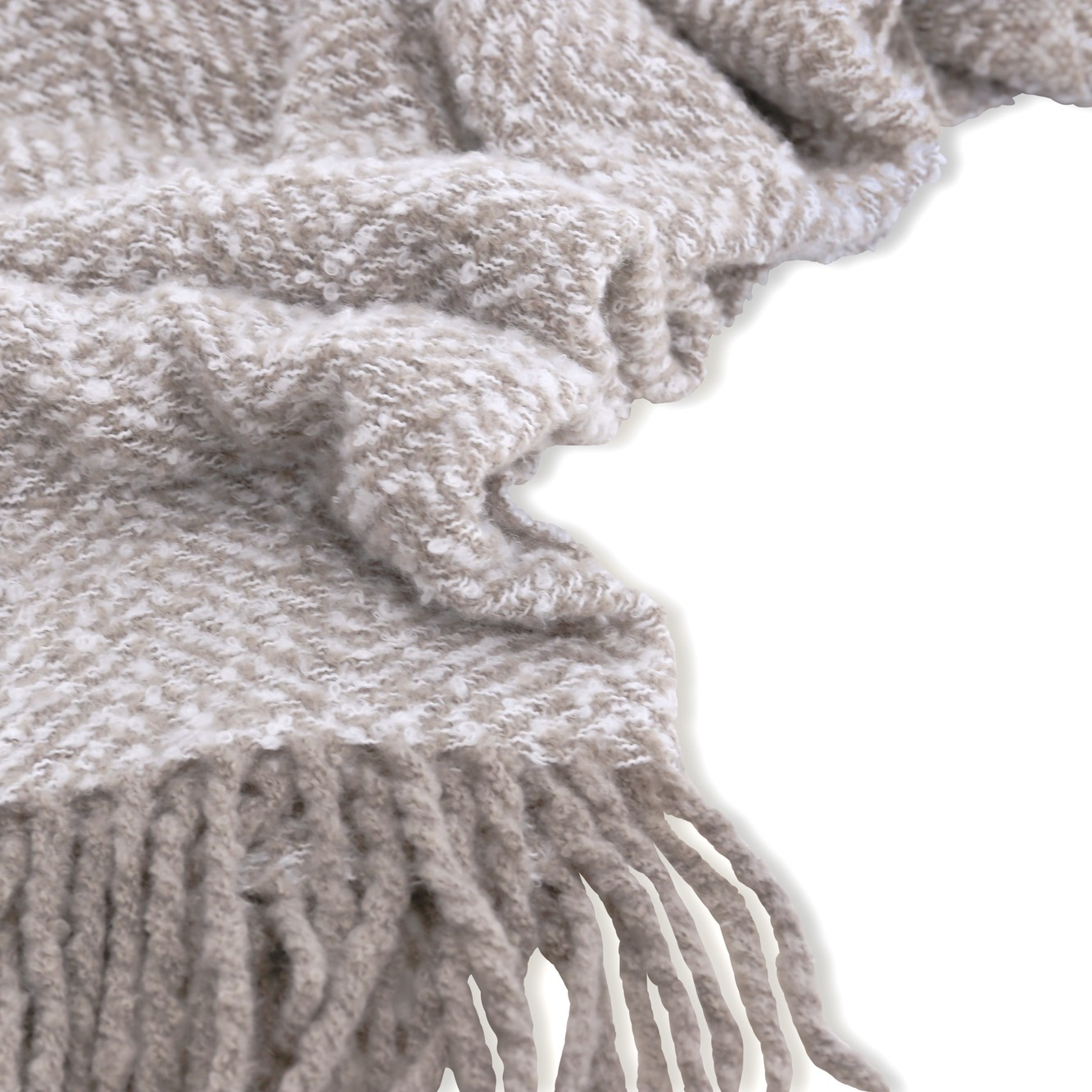 Toby Throw Polyester - Grey / White - 130*170 Grå/Vit