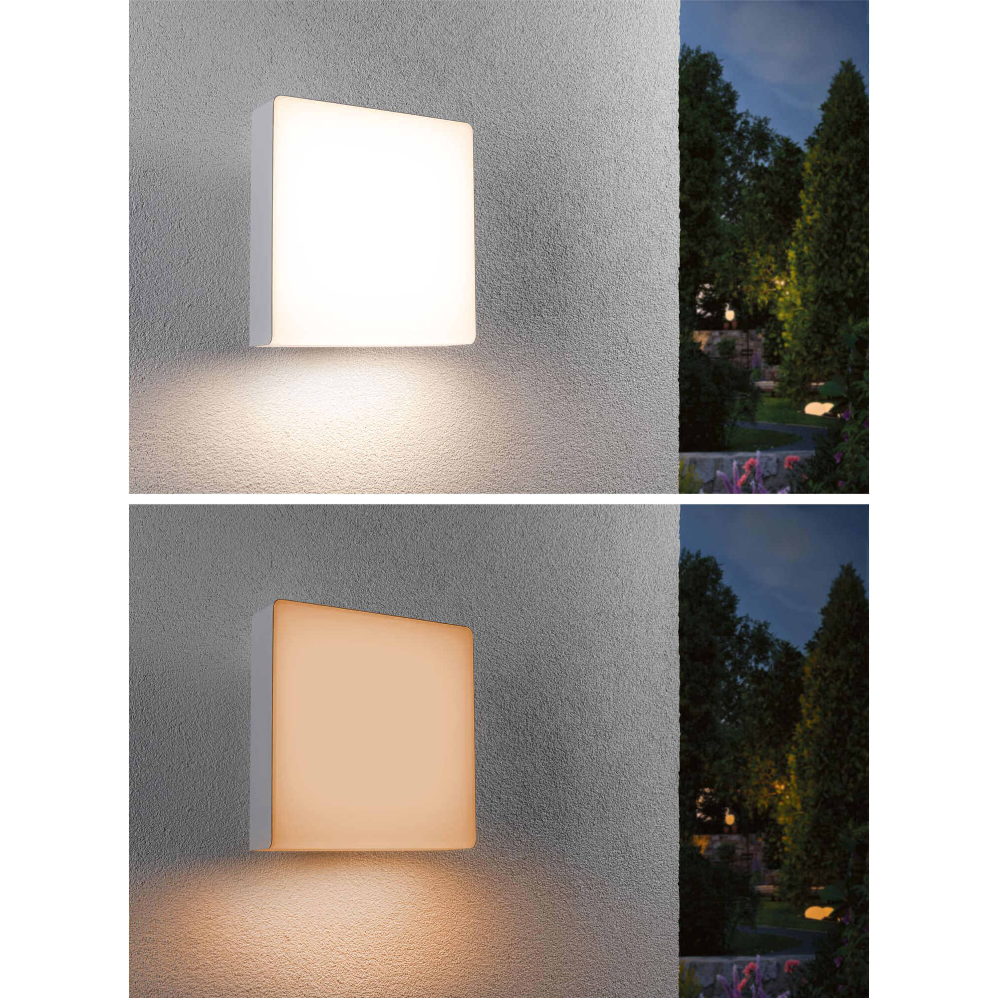 Fasadbelysning LED Paulmann Azalena med Skymningsstyrd rörelsedetektor Smart Home Zigbee 3.0 IP44 230V Färg: Vit