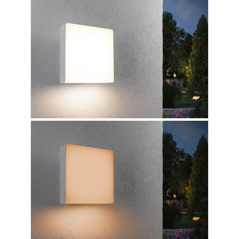 Fasadbelysning LED Paulmann Azalena med Skymningsstyrd rörelsedetektor Smart Home Zigbee 3.0 IP44 230V Färg: Vit