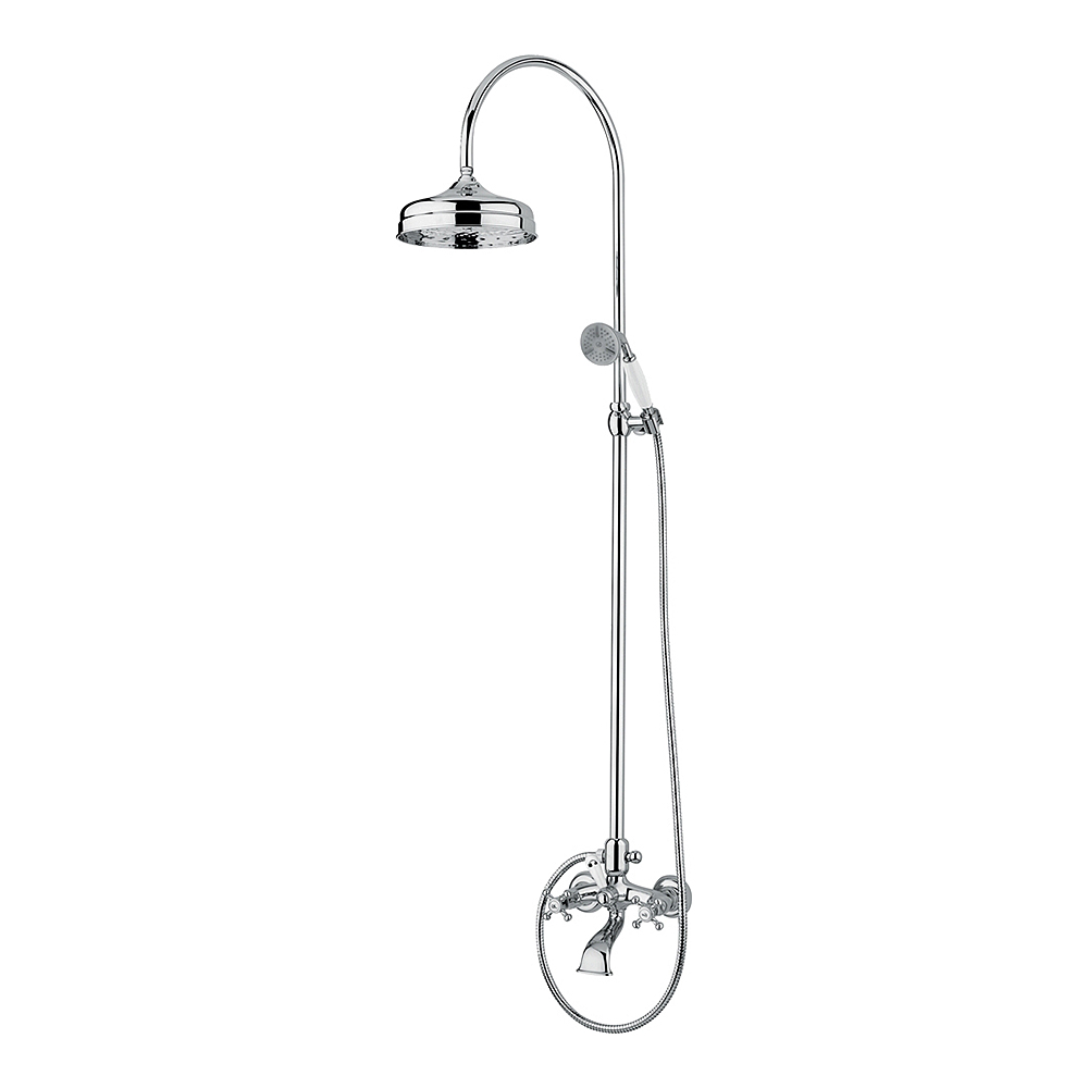 Takduschset Tapwell Classic XCOL 022 med Badkarsblandare Kro Färg: Krom
