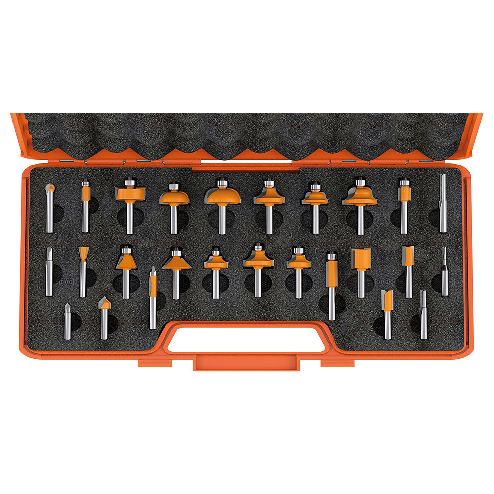 Frässet CMT Orange Tools 26 delar K8