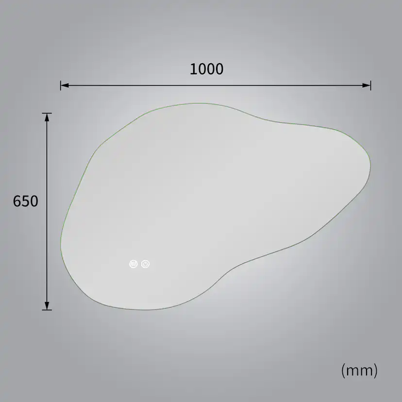 Badrumsspegel Lyfco med LED-Belysning 100x65 cm