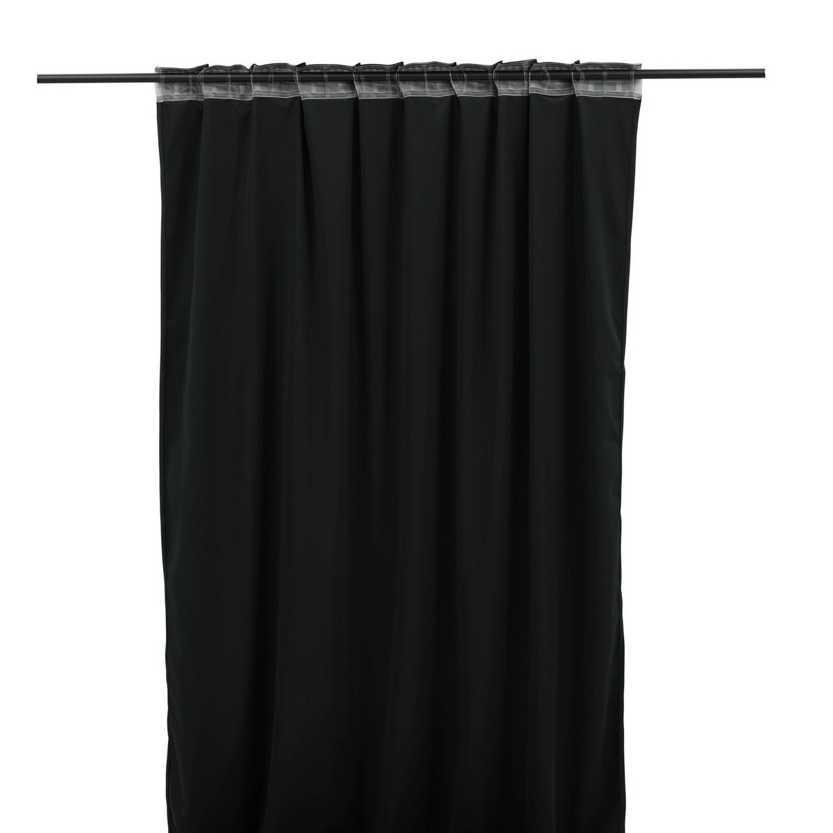 Mary Curtain Polyester/velvet - Black - 135*250 - Multi band Svart