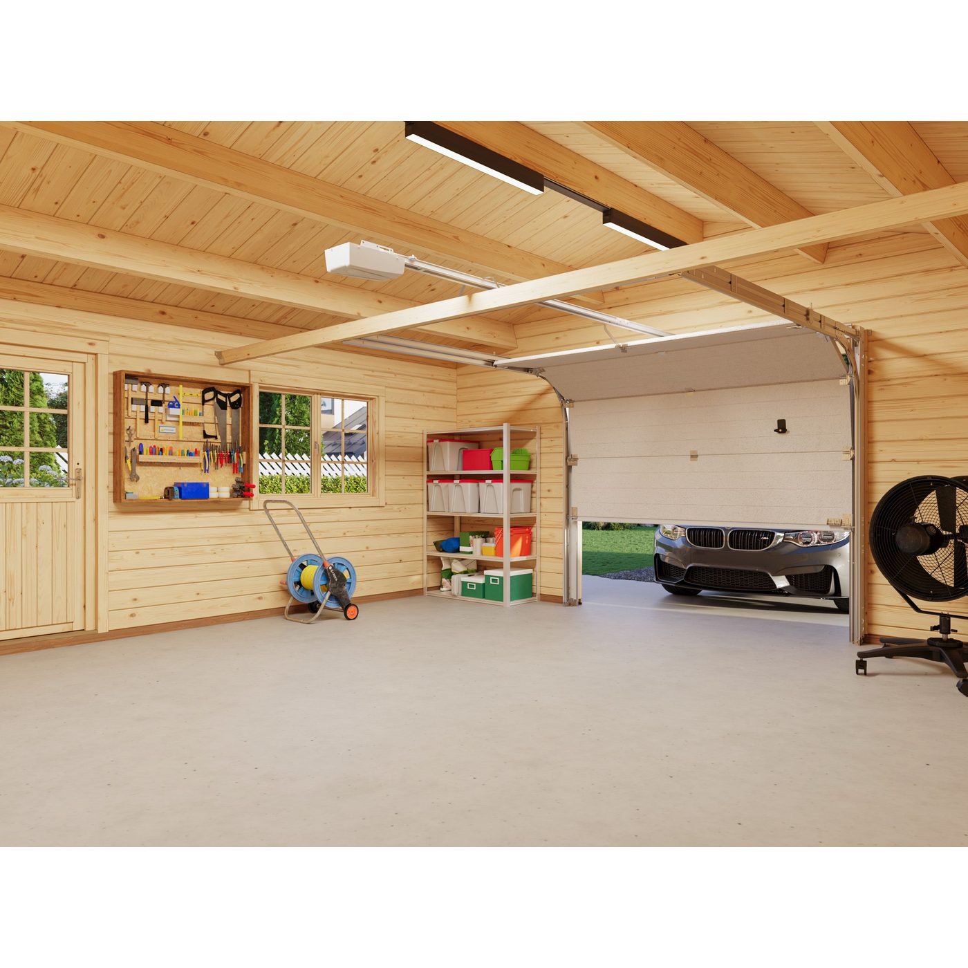Roger 27,7 m2 with sectional door Grå dippad