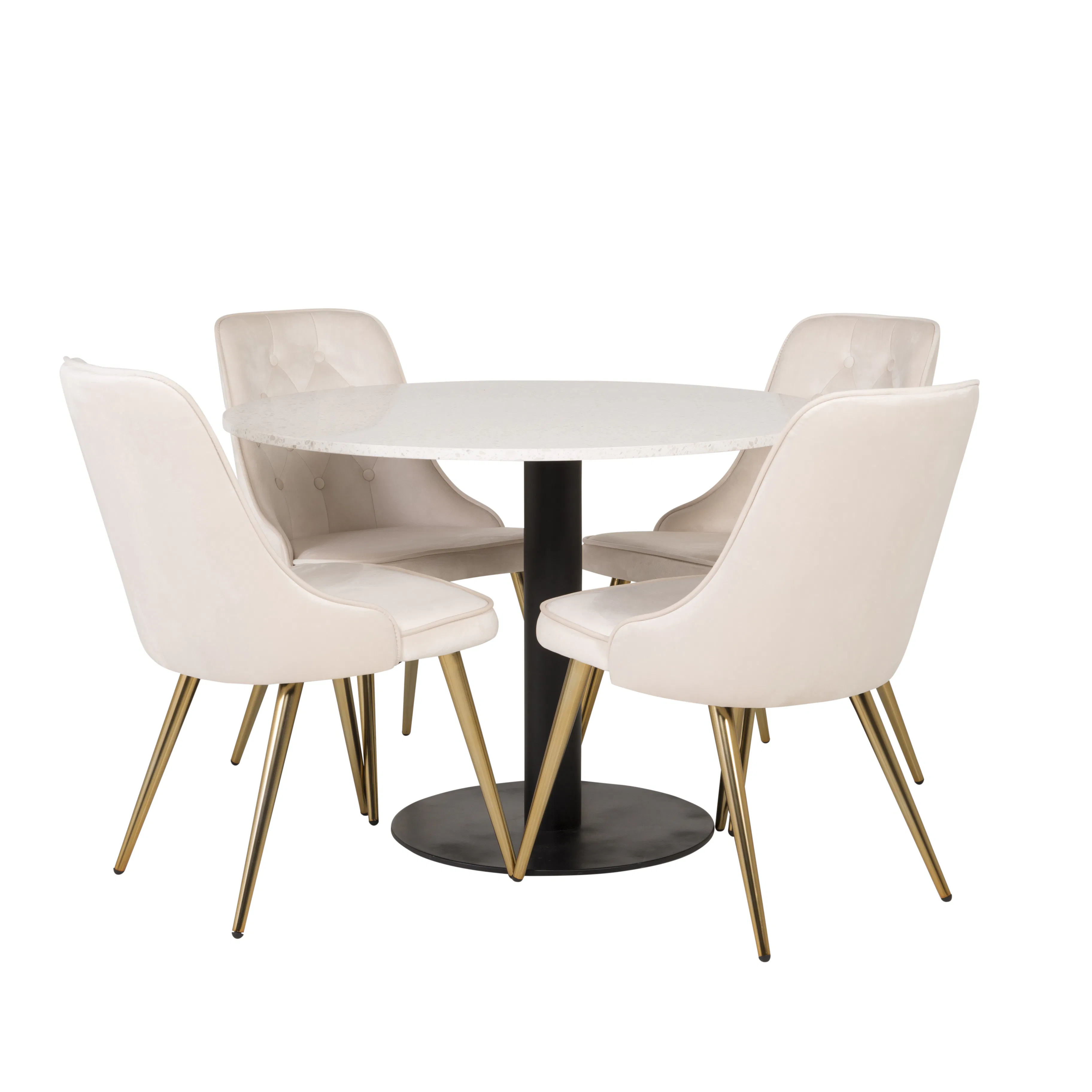 Vit/Svart/Beige/Mässing