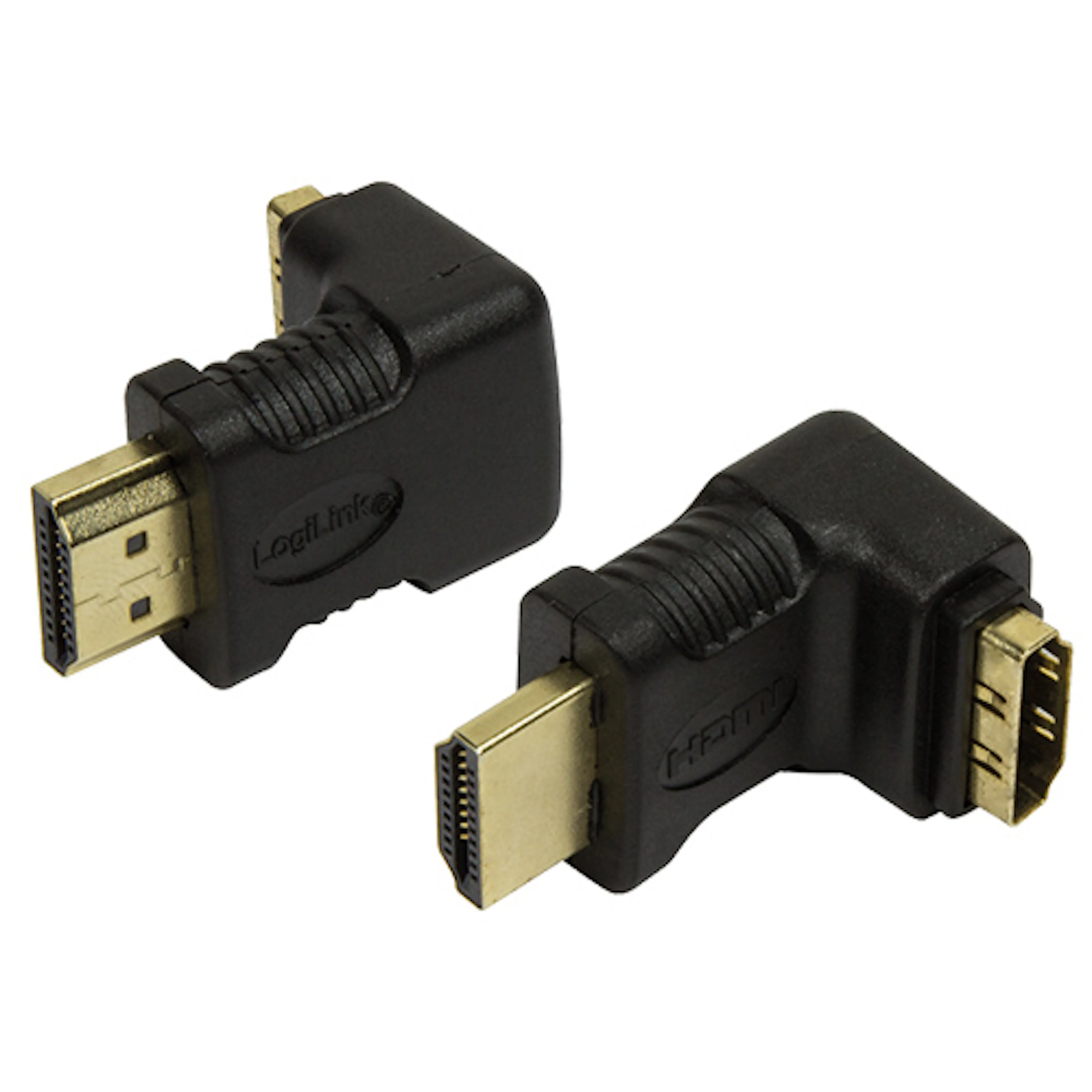 Vinklad HDMI-adapter LogiLink Hane till Hone 2 st