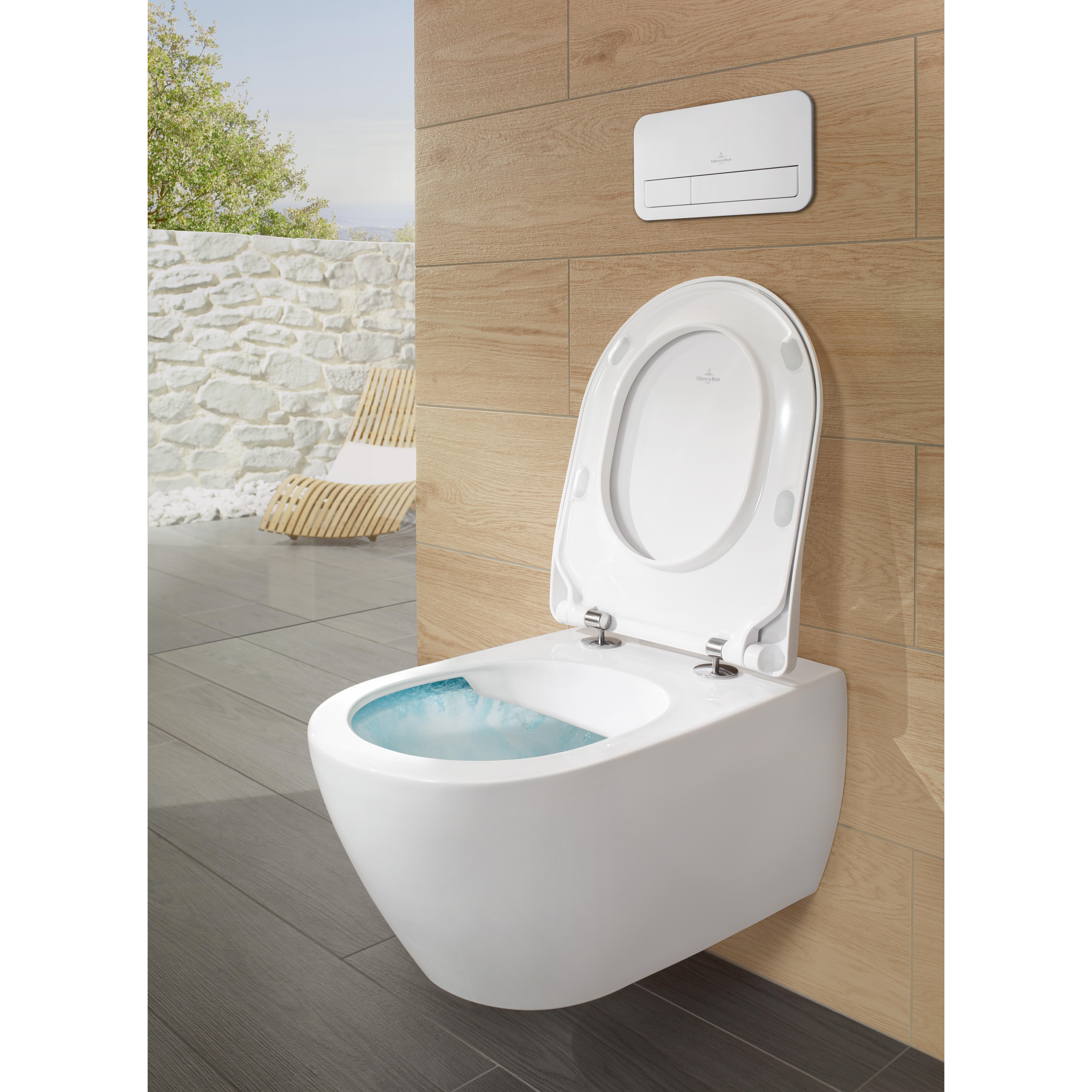 Vägghängd toalett Villeroy & Boch Subway 2.0 5614R201 Vit Alpin, med Toalettsits