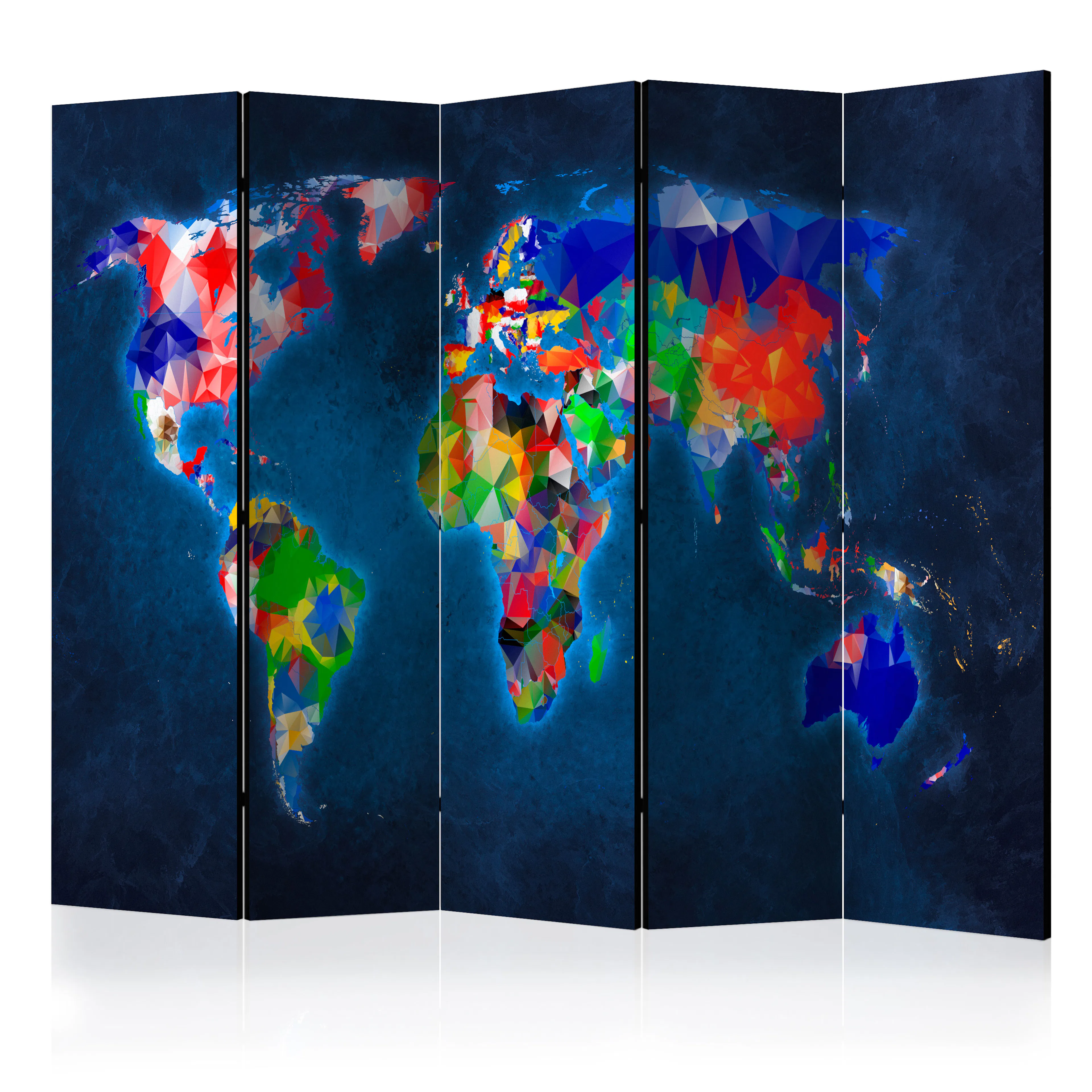 Rumsavdelare Skärmvägg Arkiio Colorful Map 225x172 cm