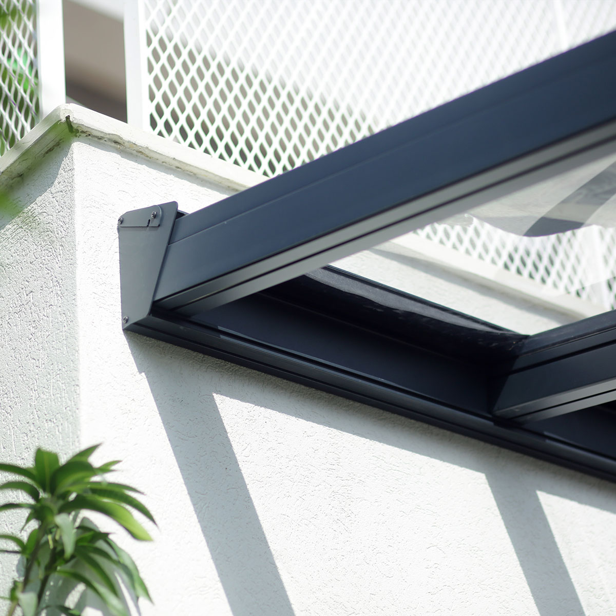 STOCKHOLM PATIO COVER 3.4X6.6 GREY CLEAR 3,4 x 6,6 m