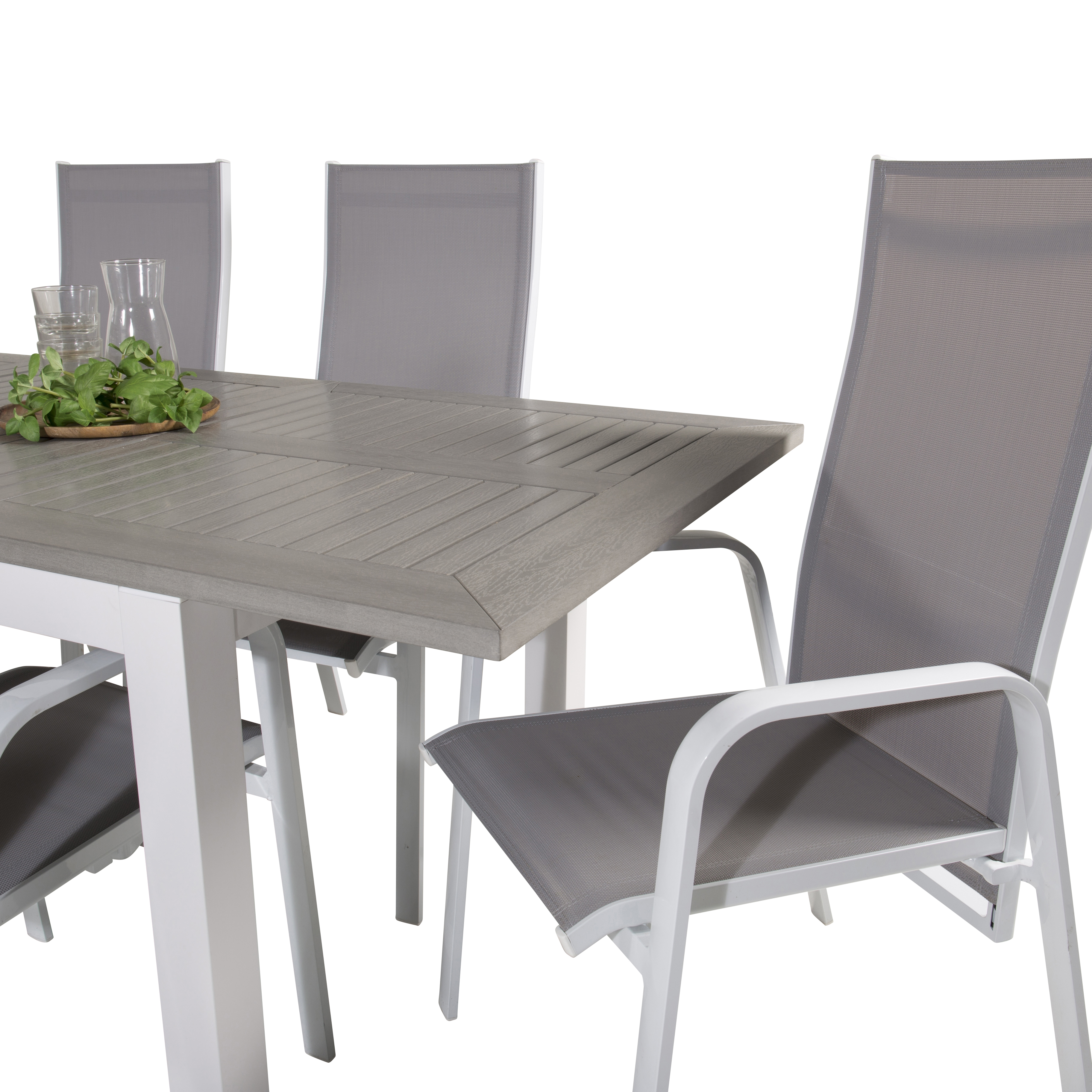 Matgrupp Venture Home Aleyna 160/240 med 6 Copacabana Matstolar