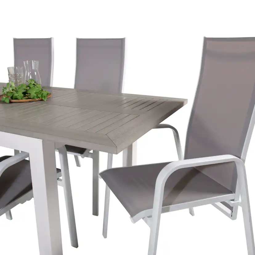 Matgrupp Venture Home Aleyna 160/240 med 6 Copacabana Matstolar