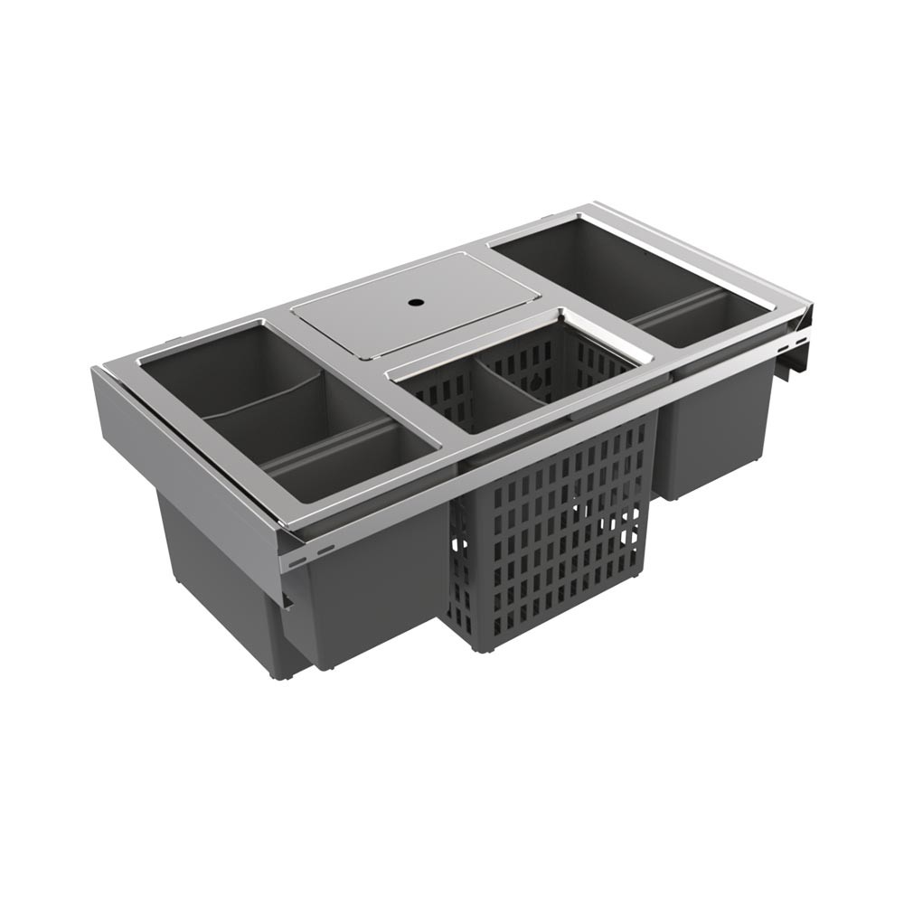 Källsorteringskärhållare Beslag Design Hide 800 Hero