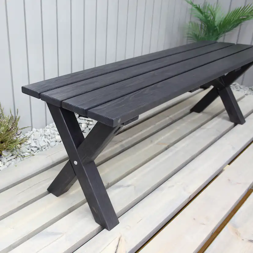 SCOTTSDALE bench 140, svart Svart, 1400 mm