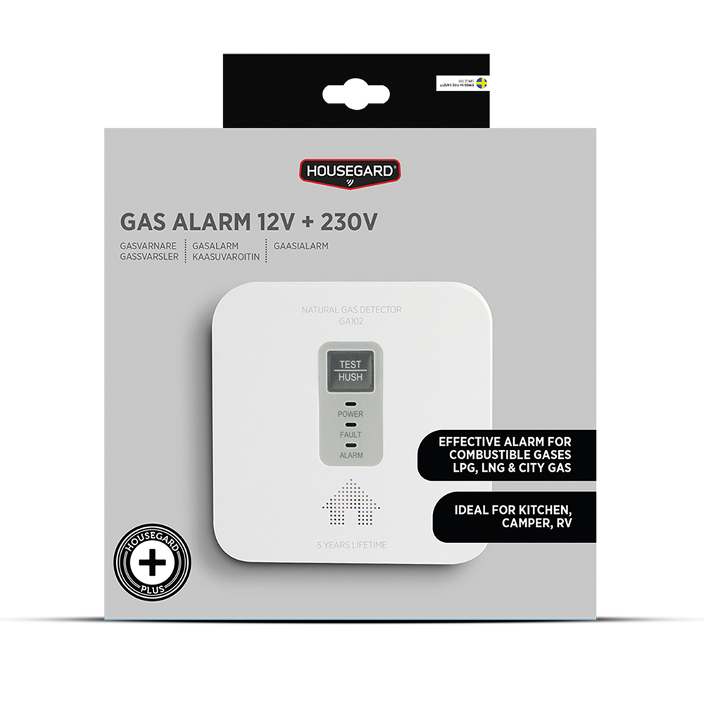 Gasvarnare Housegard 12V + 230V