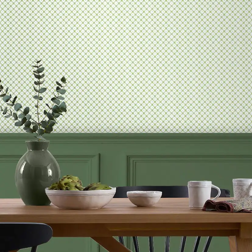 Tapet Laura Ashley Wickerwork Leaf Grön 119848