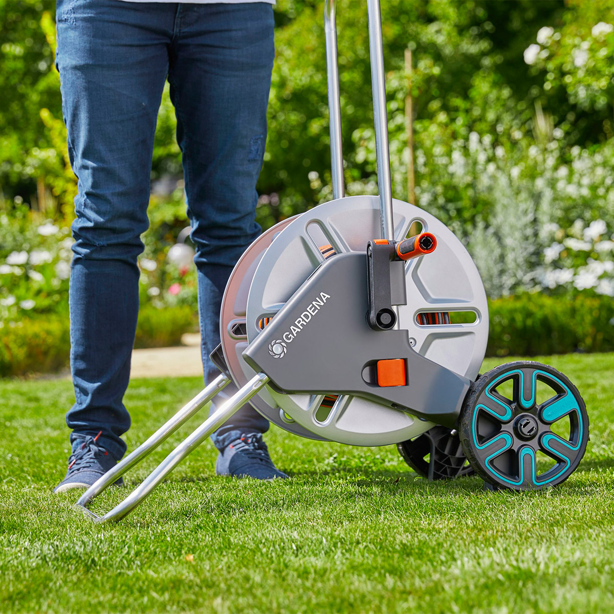 Slangvagn Gardena AquaRoll M Metall Set 25 m