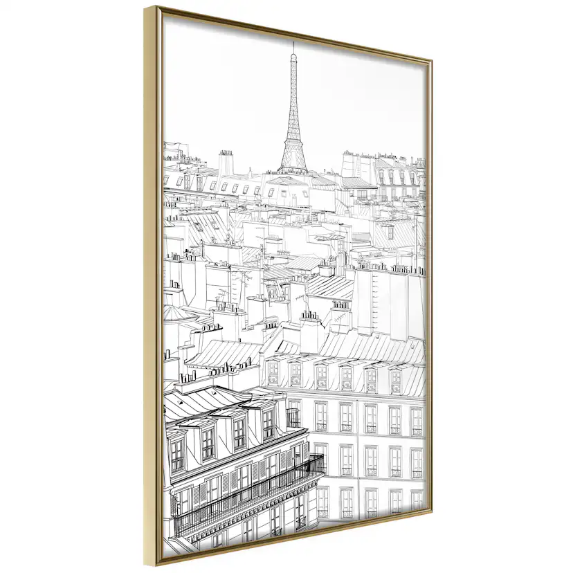 Poster Artgeist Affisch Sketch of Paris