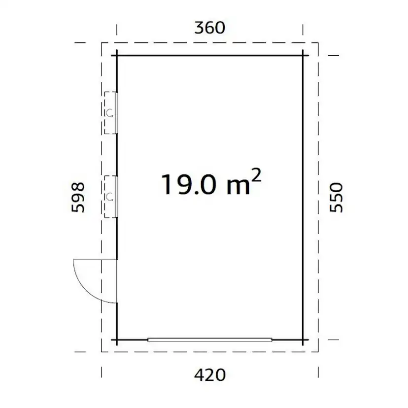 Garage Palmako Rasmus Kit 19,8 m2