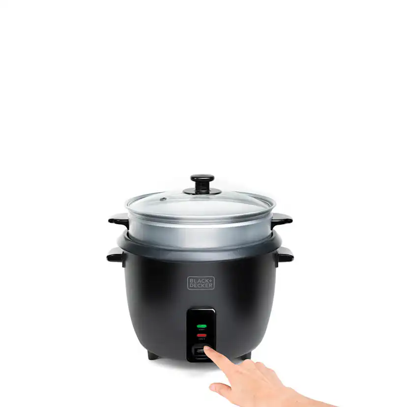 Riskokare Black+Decker 1,8 L Svart Inkl Tillbehör för Ångkokning