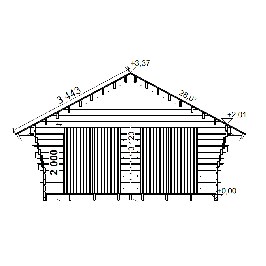 Timmerförråd LP Garden R-XL (20m²) Med Springor
