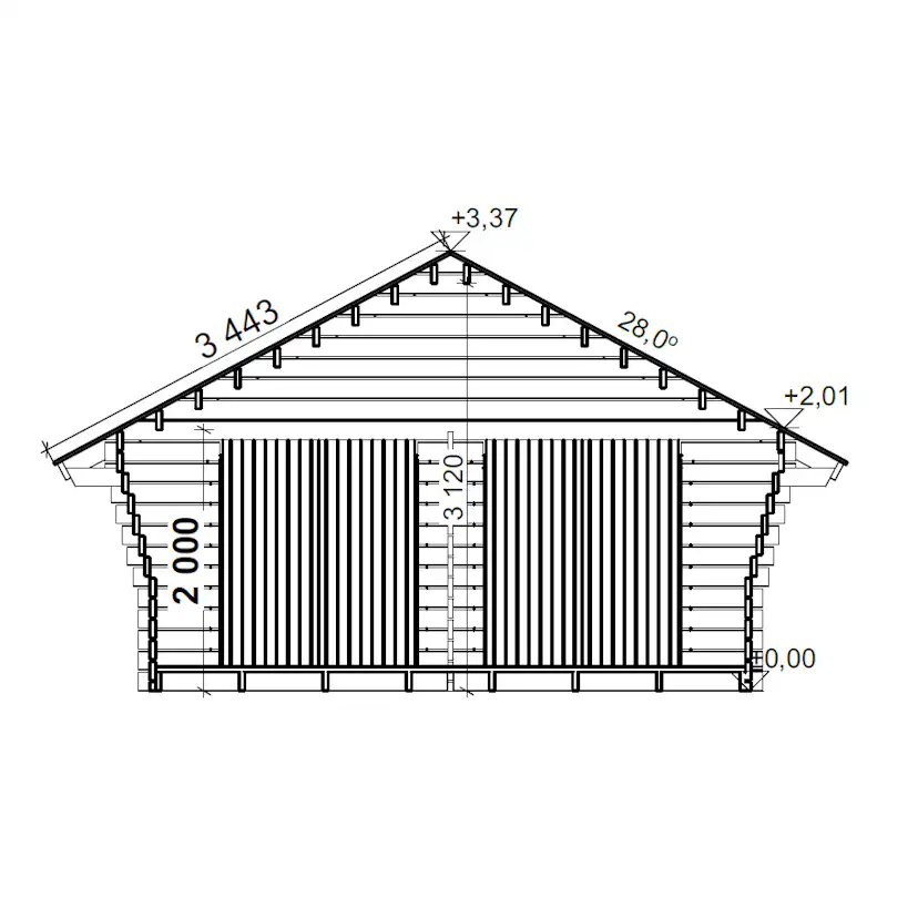 Timmerförråd LP Garden R-XL (20m²) Med Springor