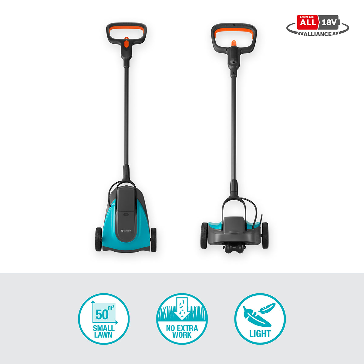 Gräsklippare Gardena HandyMower 22/18V P4A Komplett (2,5Ah batteri + standardladdare)