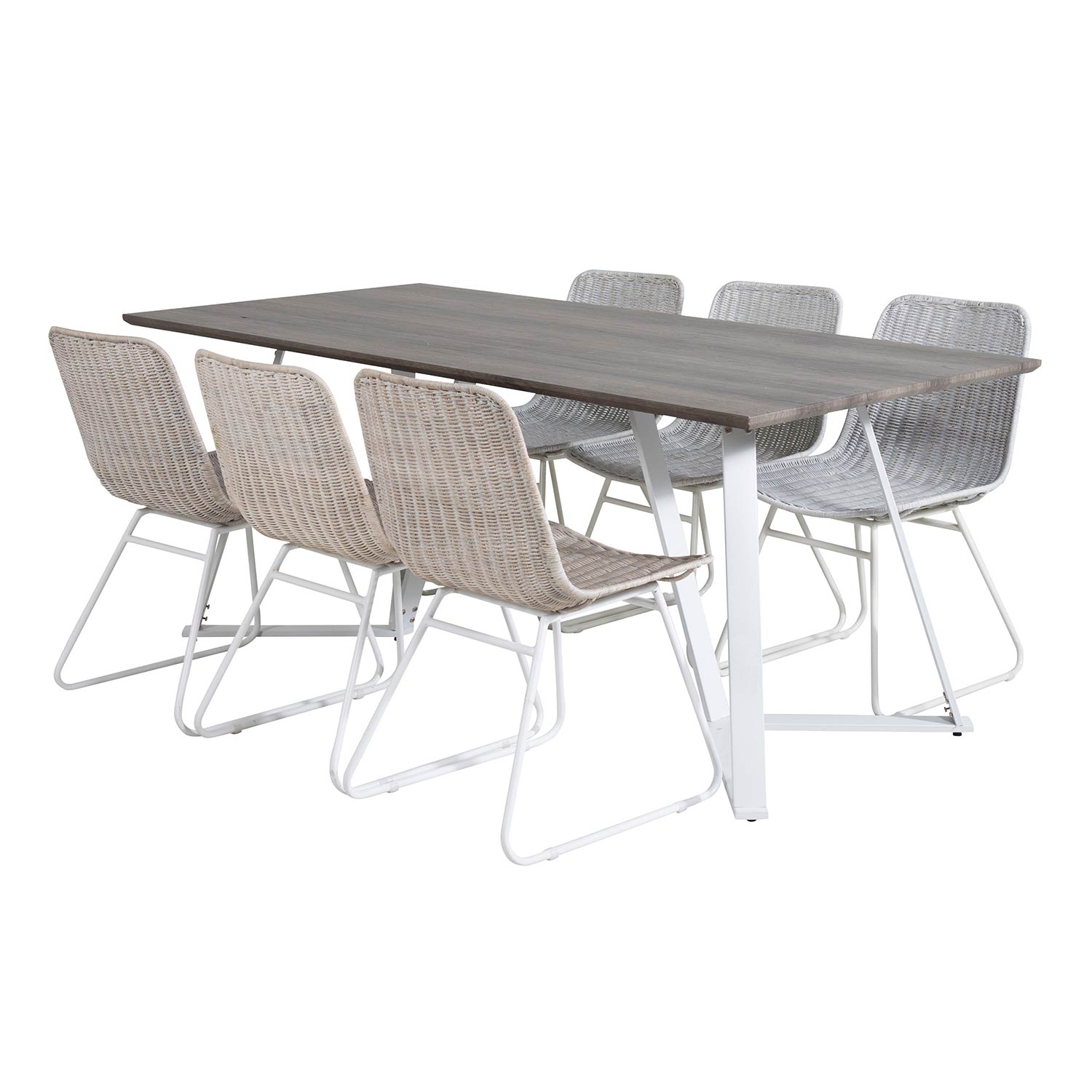 Matgrupp Venture Home Madde med 6 Cornelia Stolar