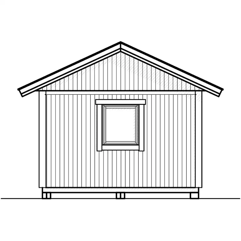 Attefallshus Vibostugan Njuta 20-4 19,6 m² Trähus