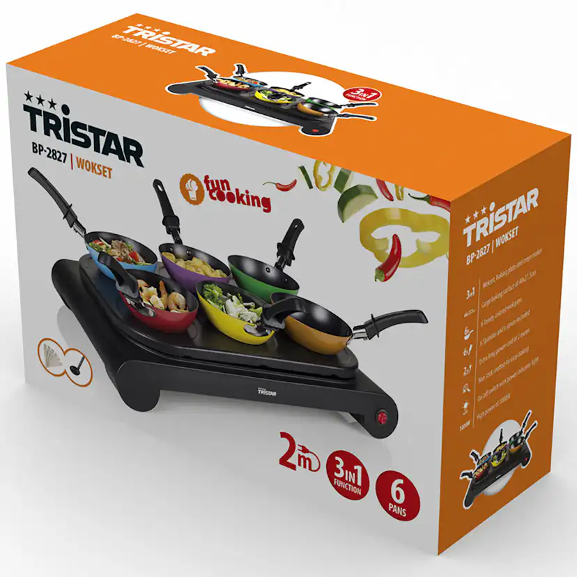 Wokset Tristar Färgade Pannor 6 st