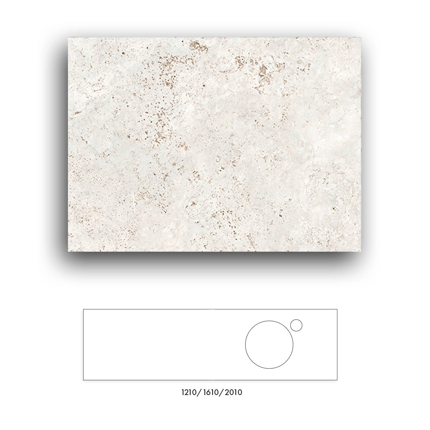 Bänkskiva Macro Design Crown+ Dekton  1610 till Tvättställsskåp Crown