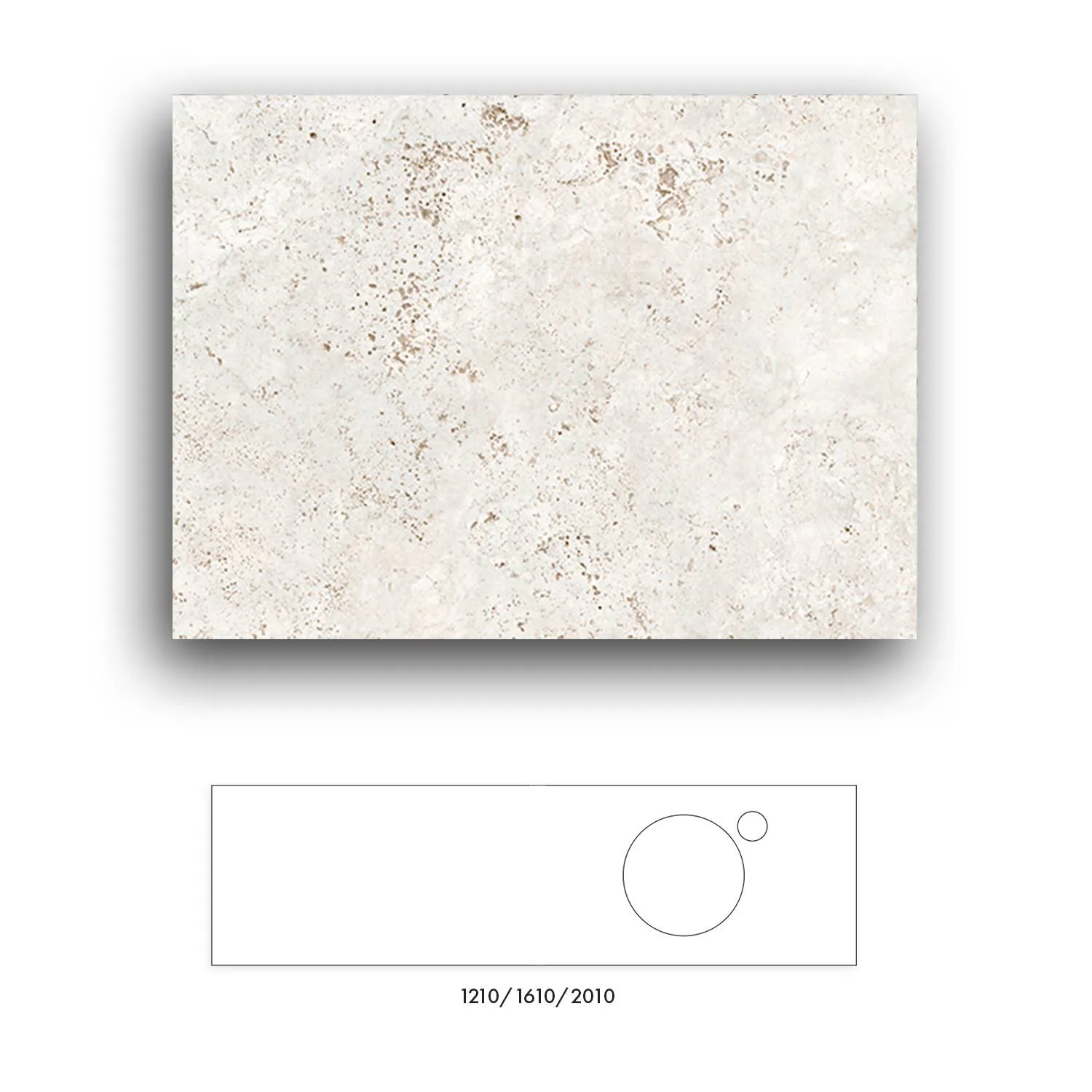 Bänkskiva Macro Design Crown+ Dekton 1610 till Tvättställsskåp Crown