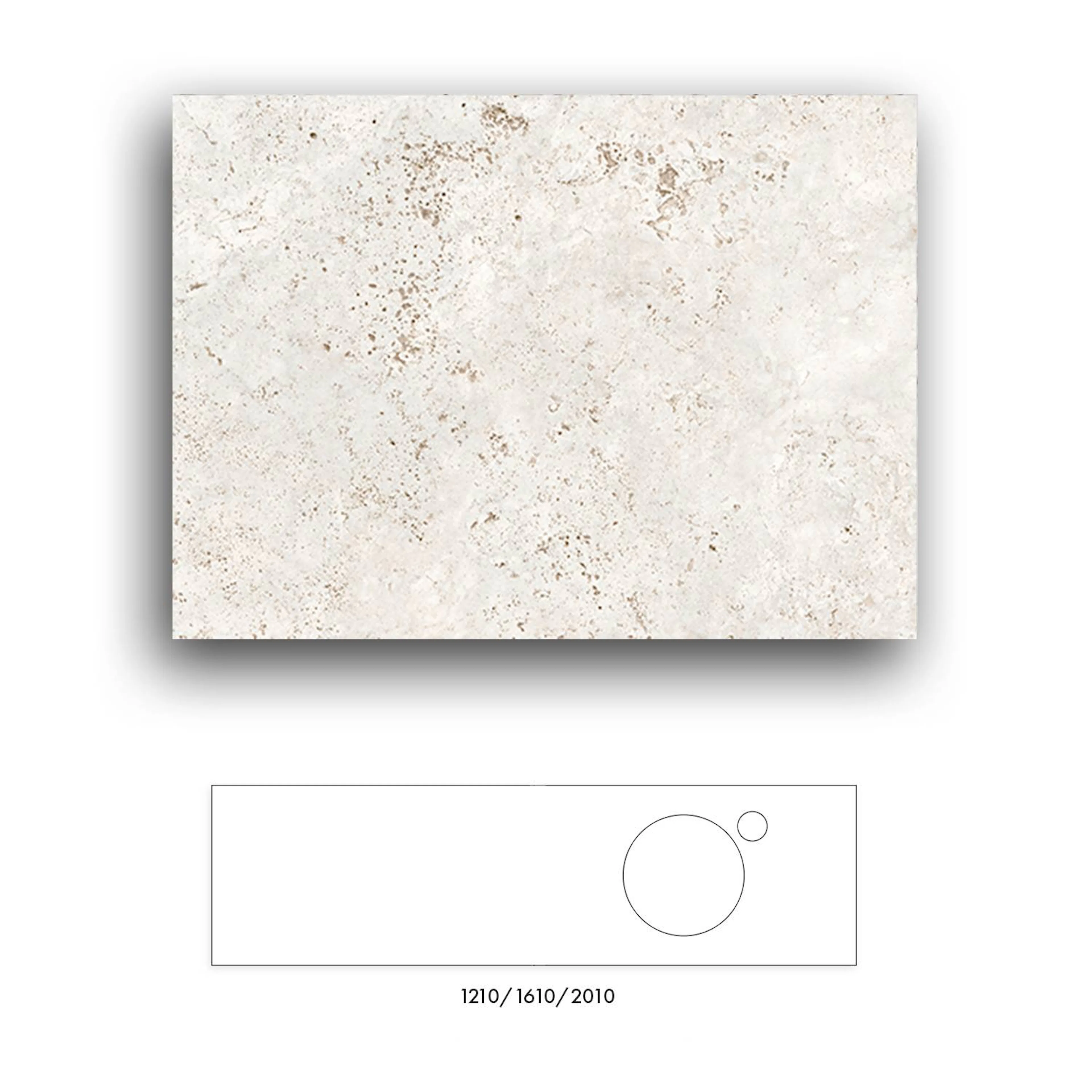 Bänkskiva Macro Design Crown+ Dekton  1610 till Tvättställsskåp Crown