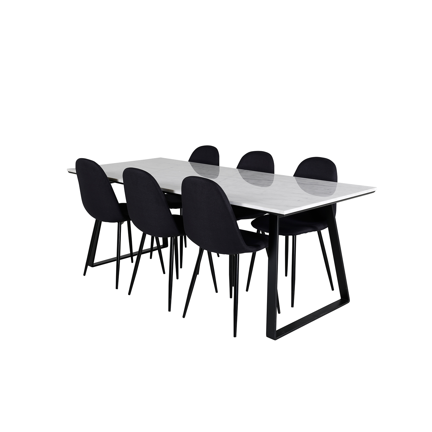 Matgrupp Venture Home Estelle med 6 Pobbie Stolar PolyEstelletyg