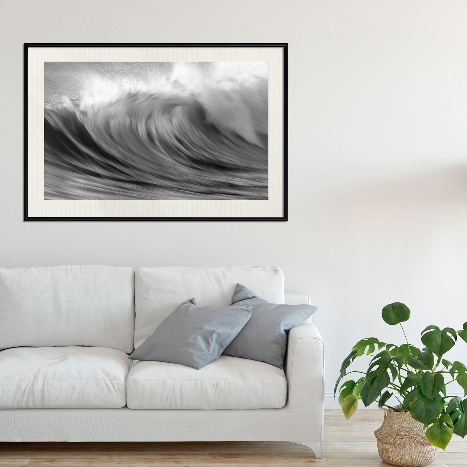 Affisch - Surfers Paradise [Poster] 90x60 Svart ram med passepartout, 90x60 cm