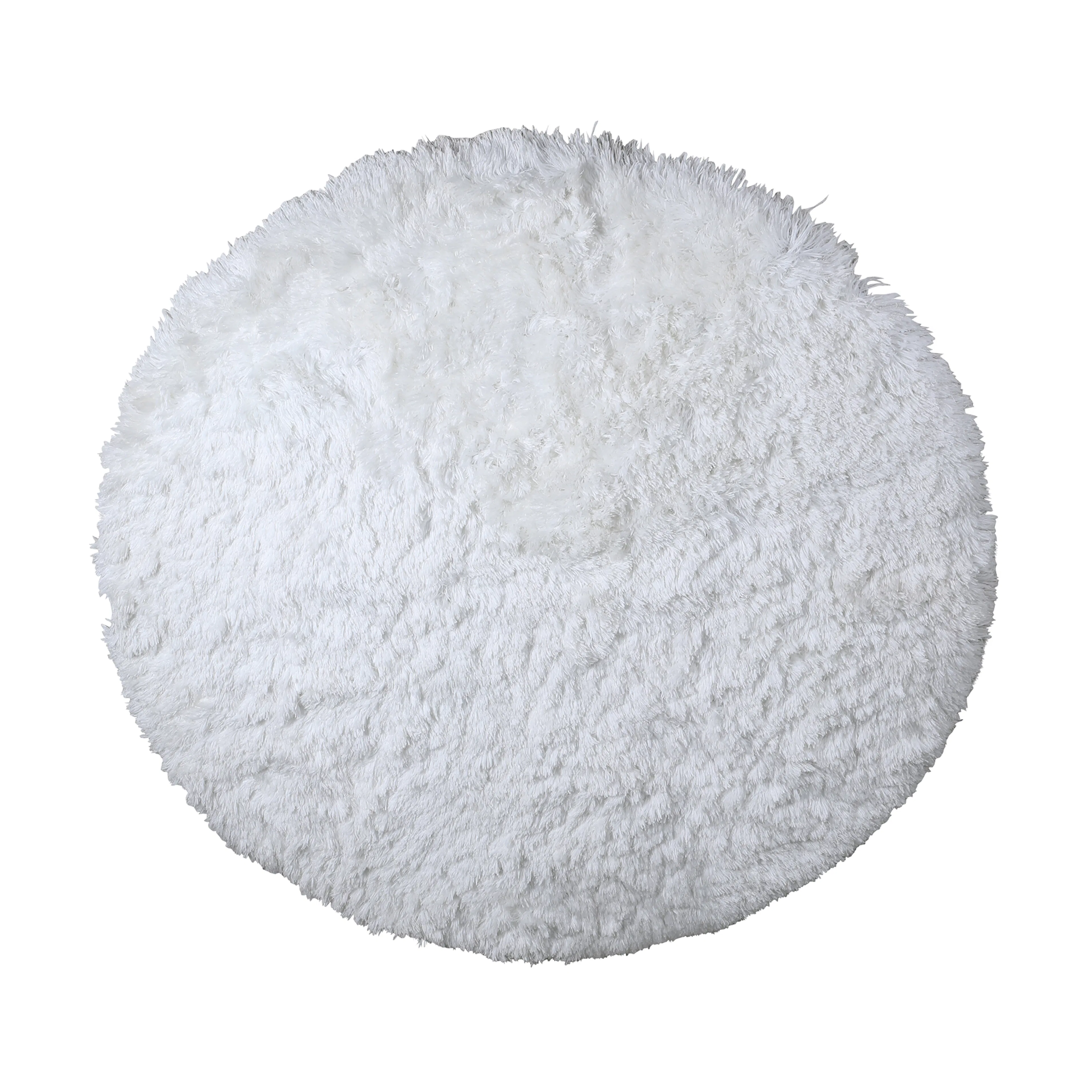 Grace Round Polyester Carpet - 200*200- White Vit
