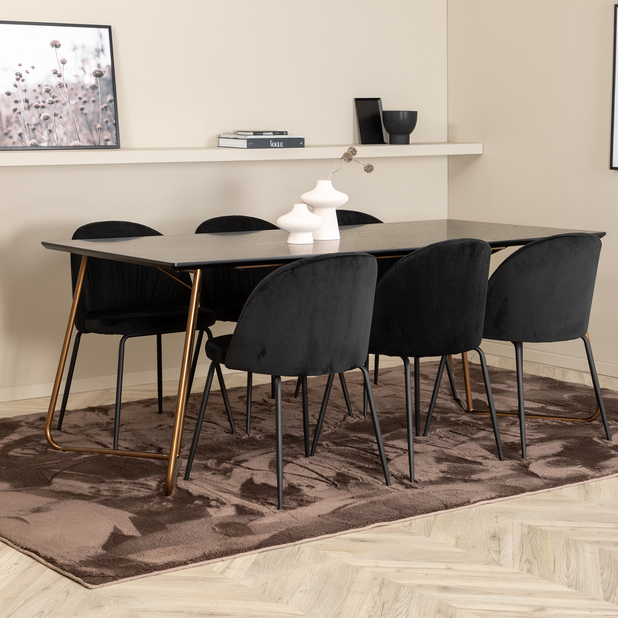 Matgrupp Venture Home Annika med 6 Wrigley Stolar