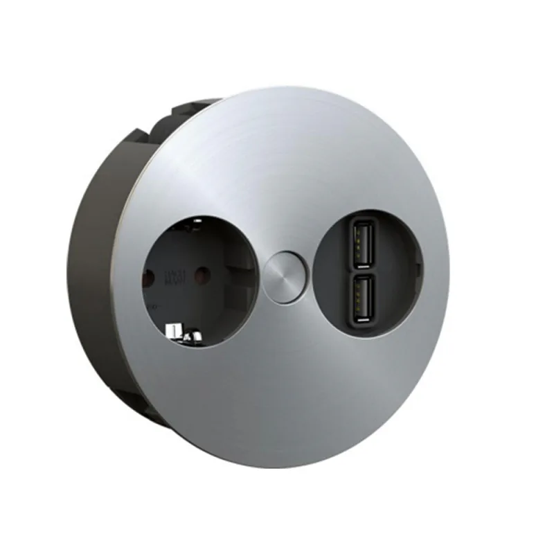 Vägguttag Beslag Design Twist 230V + 2xUSB