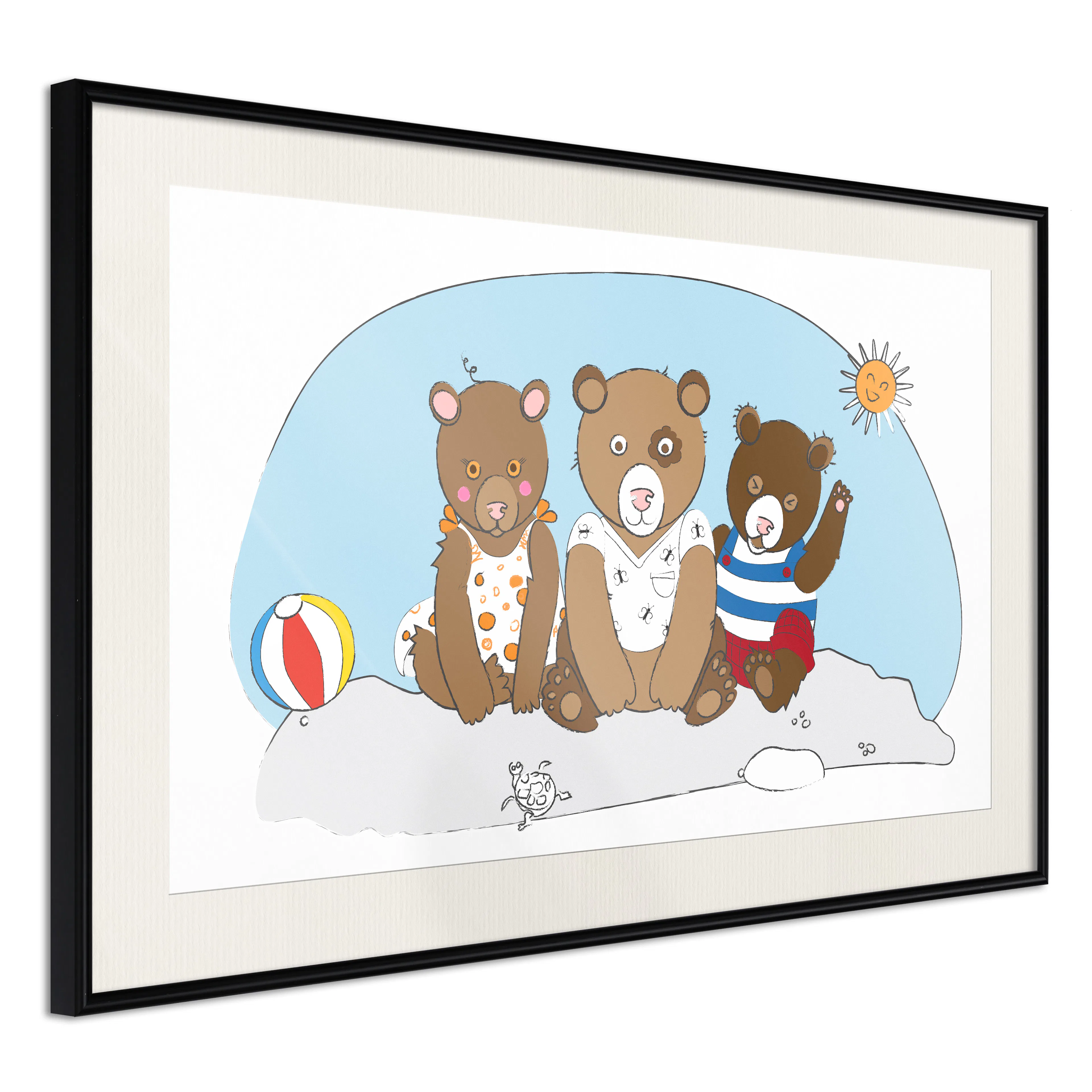 Poster Artgeist Affisch Teddy Bears on the Beach
