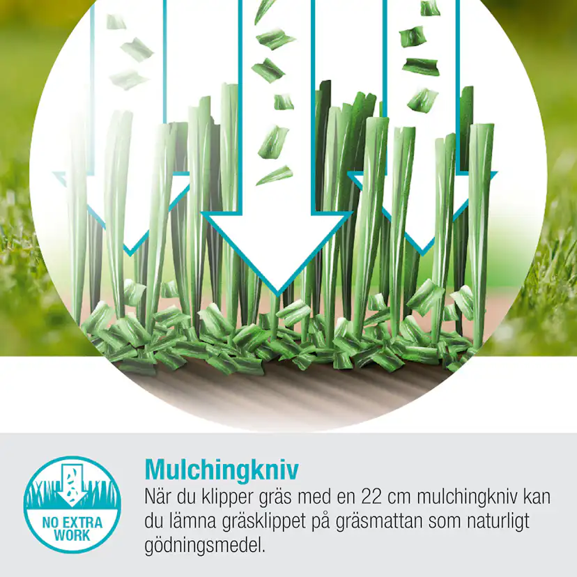 Gräsklippare Gardena HandyMower 22/18V P4A Komplett (2,5Ah batteri + standardladdare)