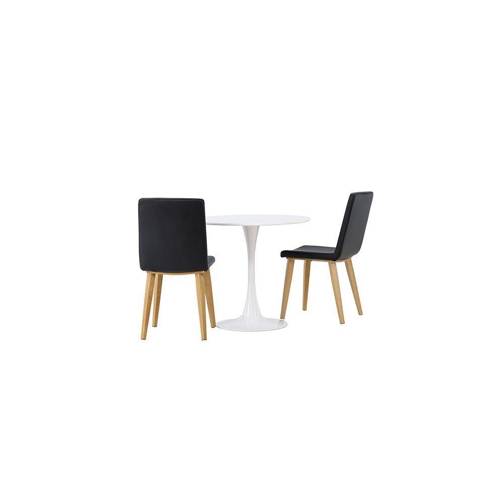 Matgrupp Venture Home Hamden Ø80 cm med 2 st Today stolar