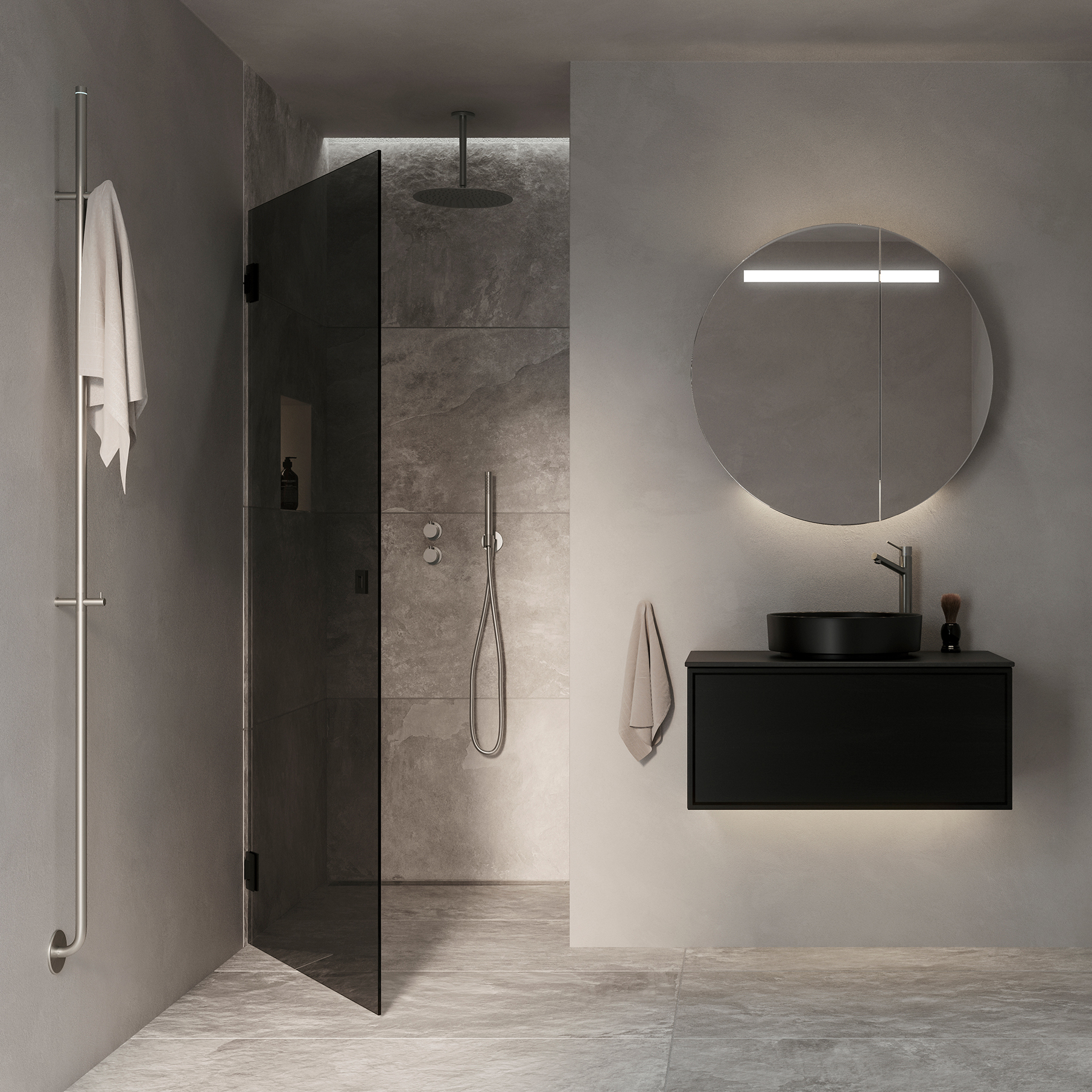 AIR Wood 80,Black Oak, Helfront med 2 lådor,796x350x450 Black Oak