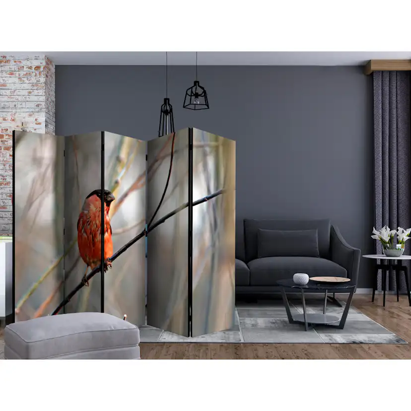 Rumsavdelare Skärmvägg Arkiio Bullfinch in the Forest II 225x172 cm