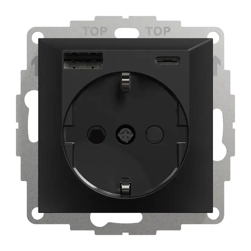 Ladduttag Elko Plus USB A+C 3A Schuco
