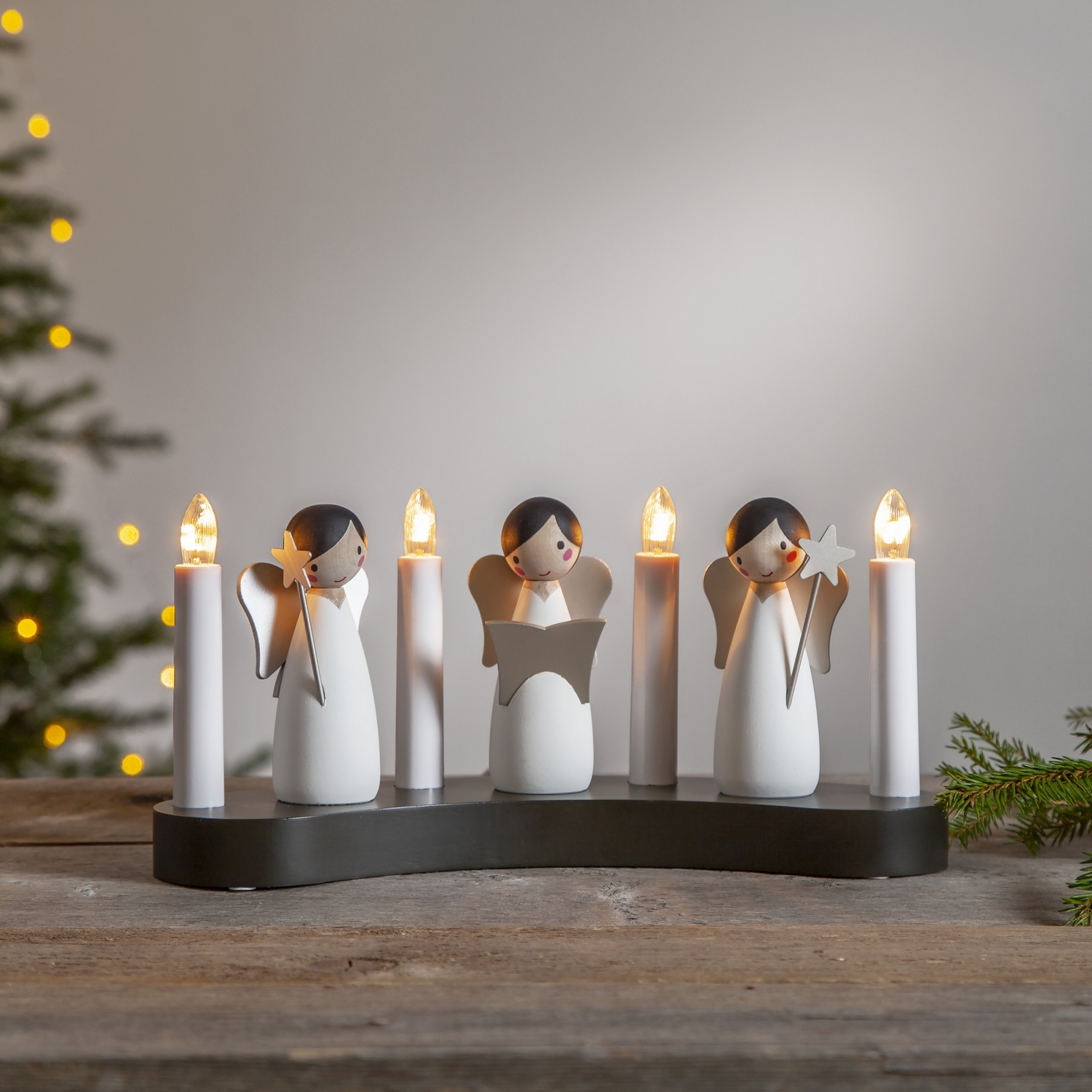 Adventsljusstake Star Trading Angel choir