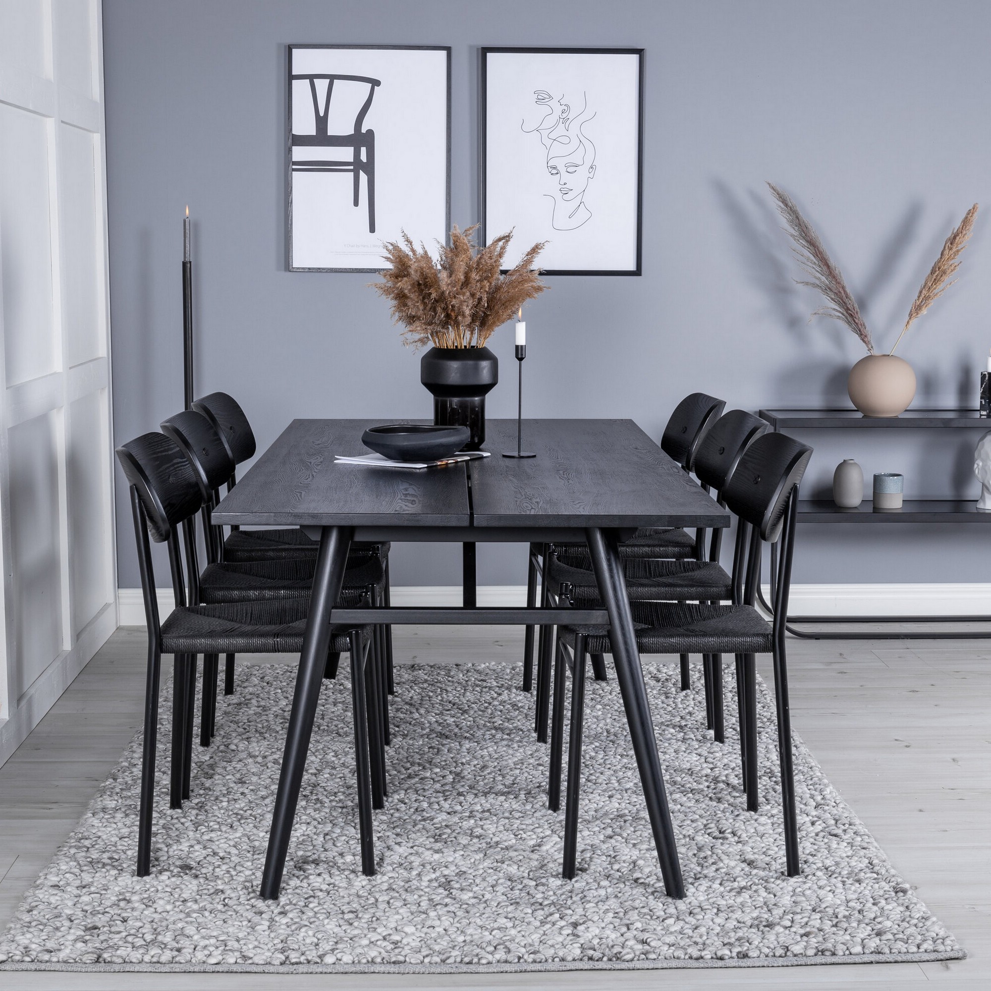 Matgrupp Venture Home Sleek med 6st Polly Stolar