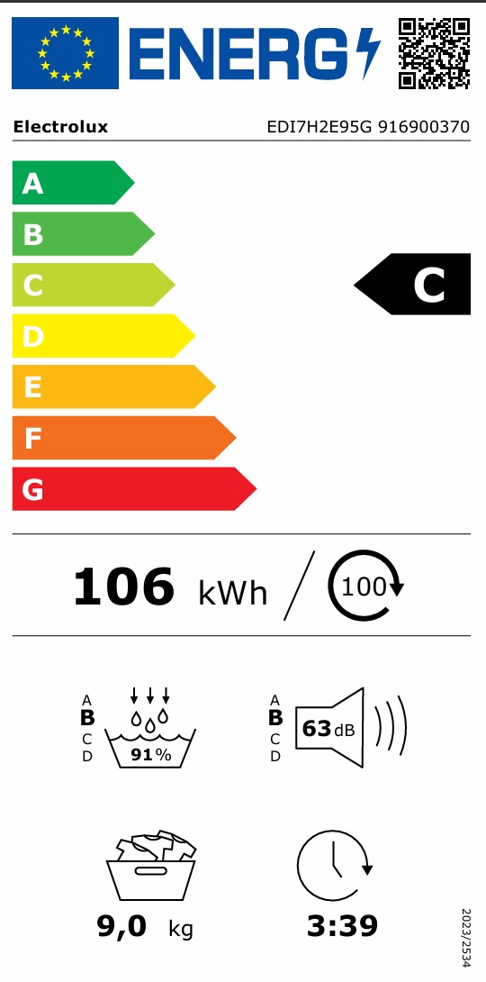 Värmepumpstorktumlare Electrolux EDI7H2E95G