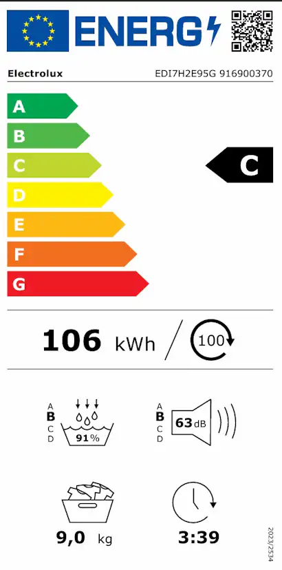 Värmepumpstorktumlare Electrolux EDI7H2E95G